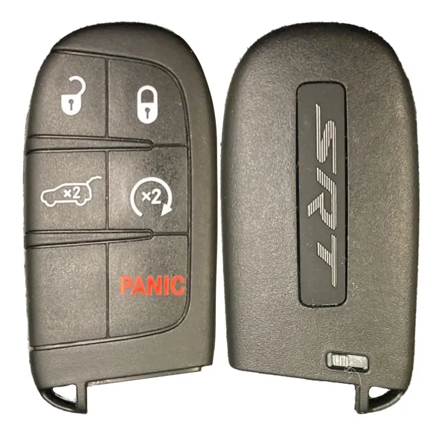 Smart Remote Key shell for Jeep Dodge SRT 5 Button with Hatch Button (OEM with logo - no scratches)