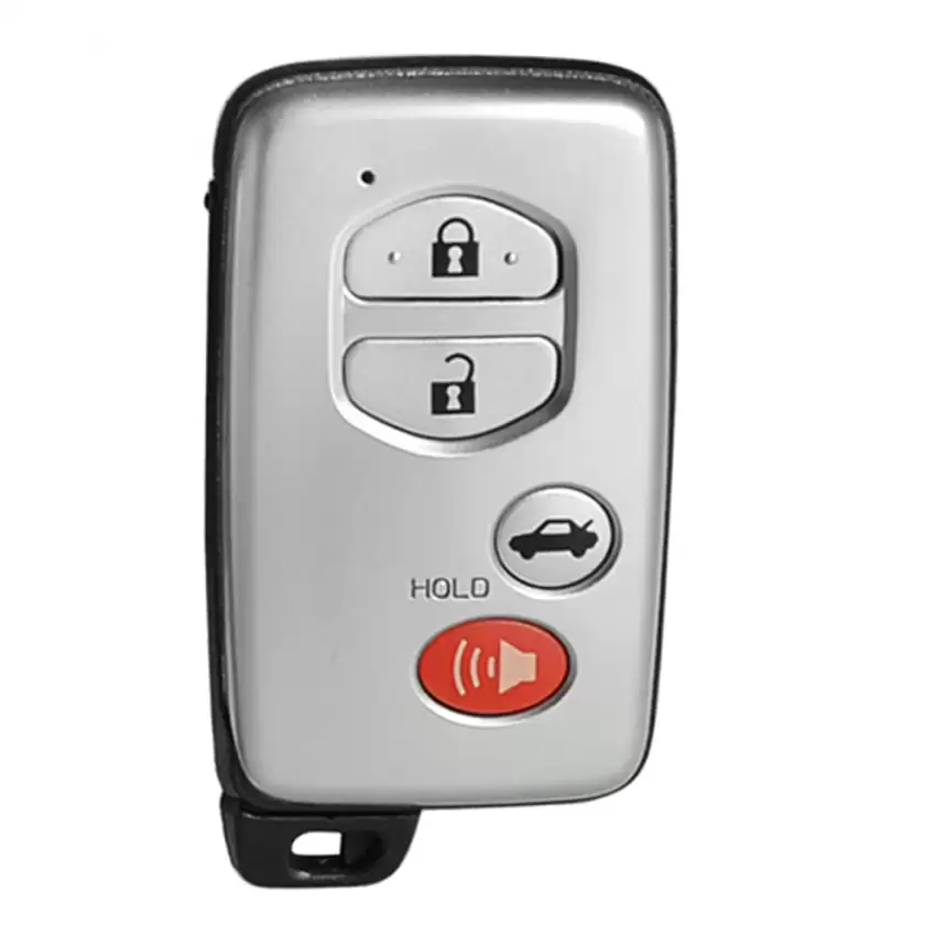 Smart Remote Key Shell For Toyota 4 Button Silver Color With Emergency Key