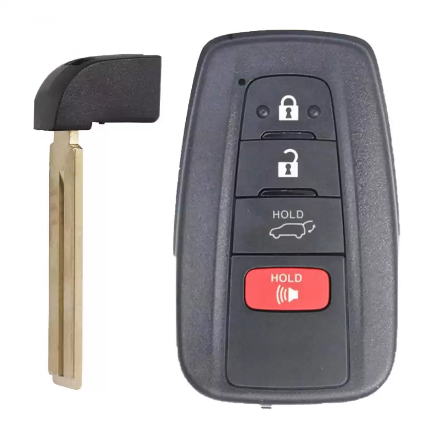 Smart Remote Key Shell for Toyota 4 Button SVU with Insert Blade