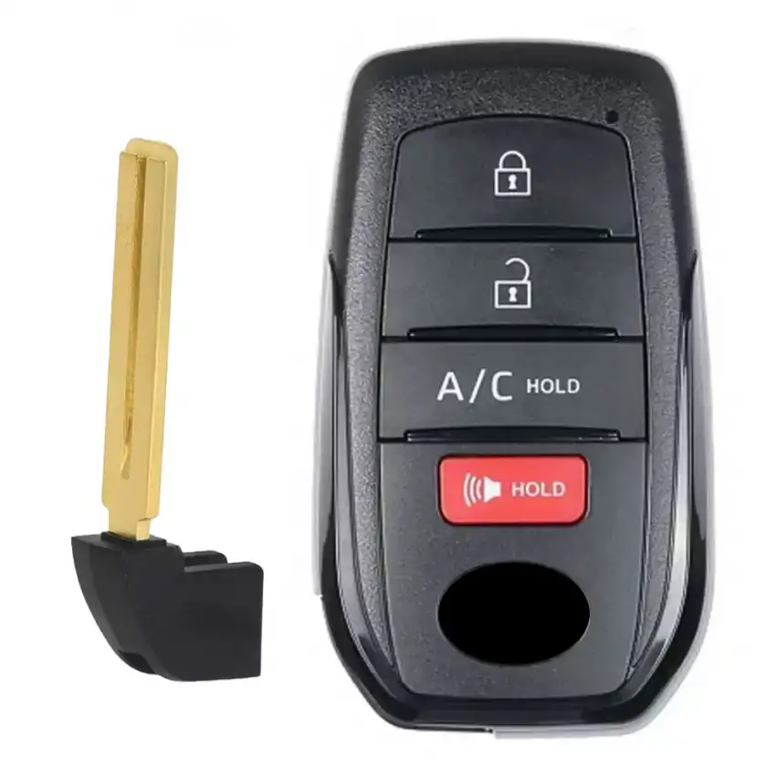 Smart Remote Key Shell for Toyota 4 Button With Emergency Key