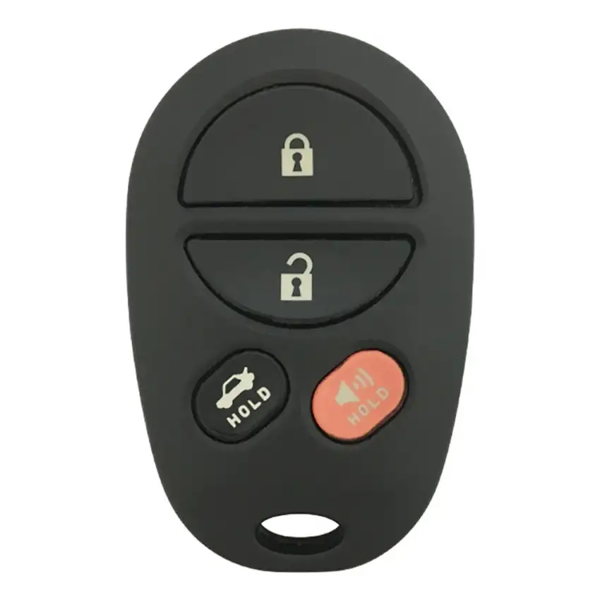 Keyless Entry Remote Key Shell for Toyota 4 Button Sedan for FCCID: GQ43VT20T