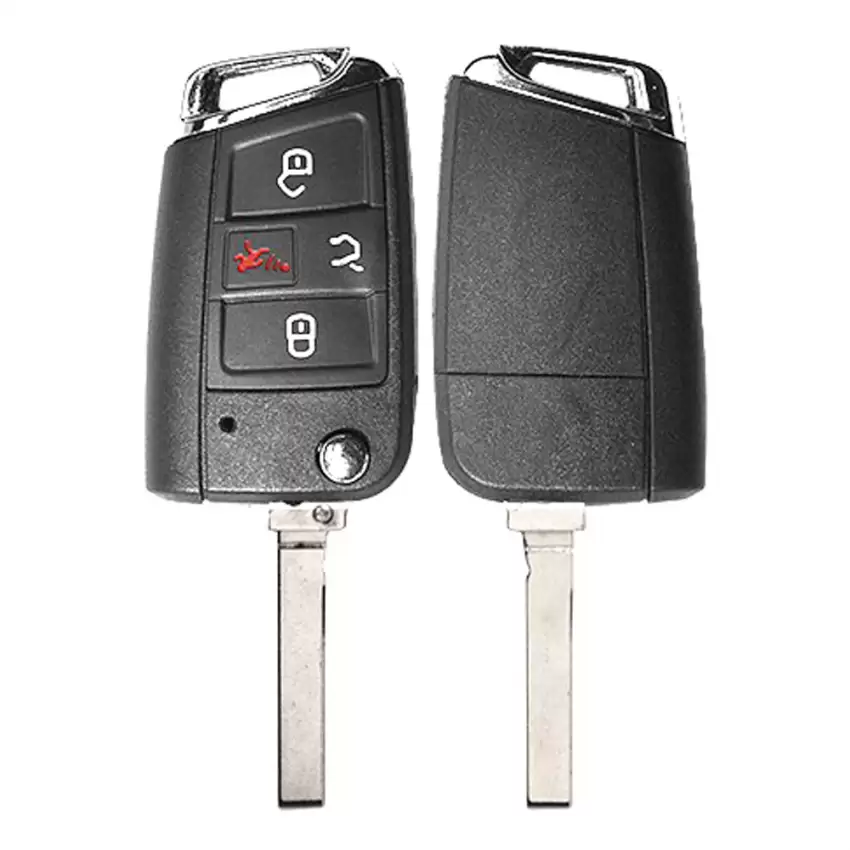 Flip Remote Key Shell For VW 4 Button With Flip Blade HU162R