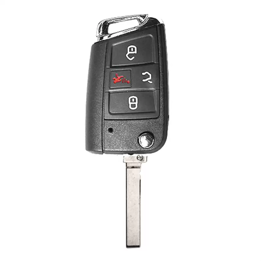 Volkswagen Flip Remote Key Shell 4 Button With Flip Blade HU162R