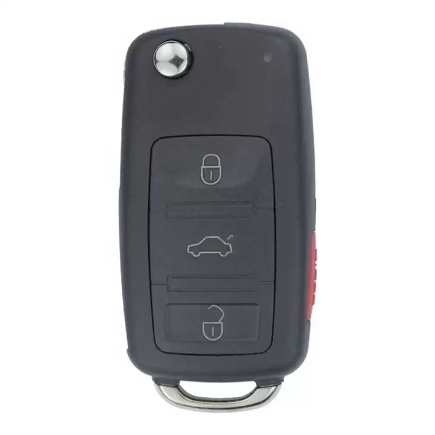 Key Fob Case Replacement for VW Touareg Flip 4 Buttons