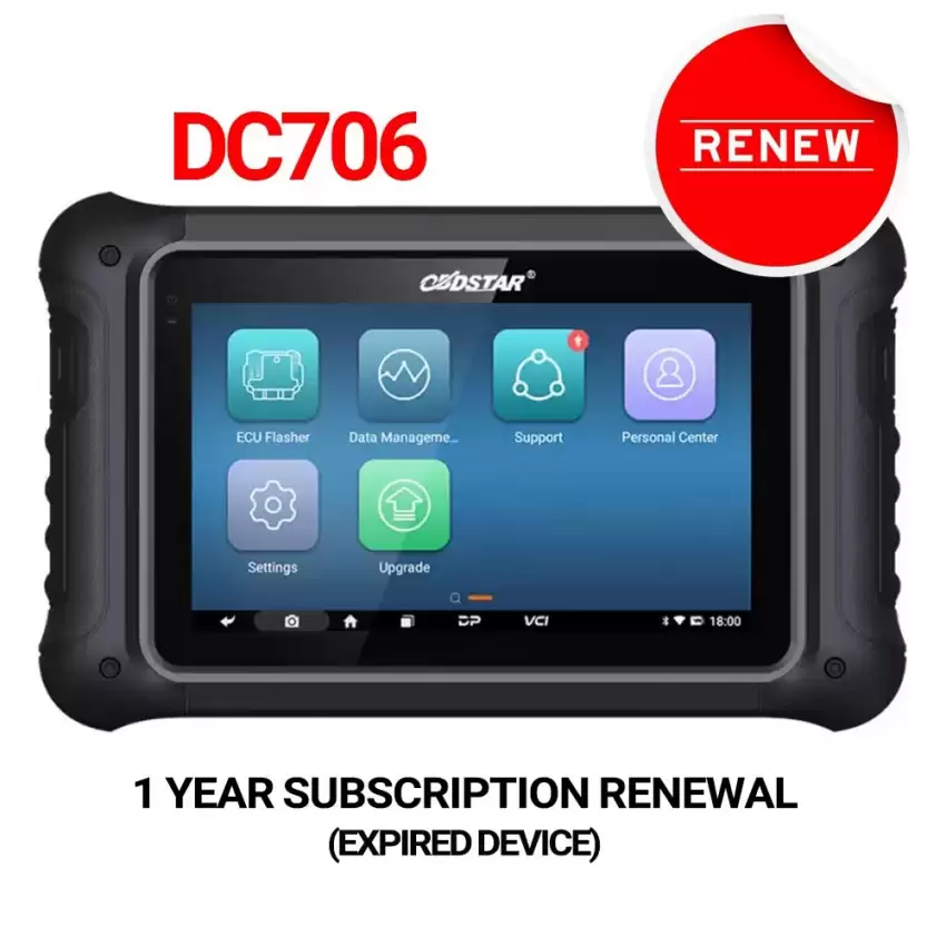 OBDSTAR DC706 ECU Tool Subscription Update for 1 Year (Expired Device)