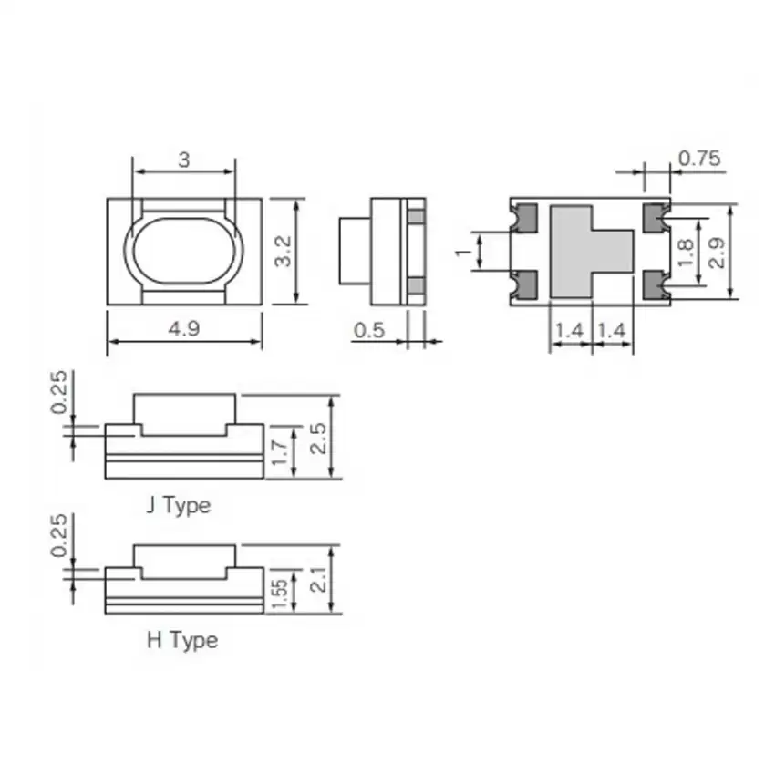 Push Button Micro Tactile switch for Toyota Smart Remote keys - TB-01  p-3