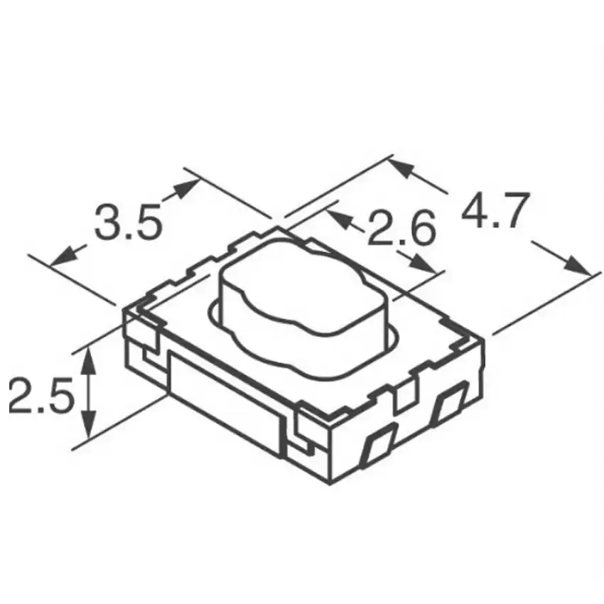 Button Tactile Push Button Switch 3.5X4.7X2.5H