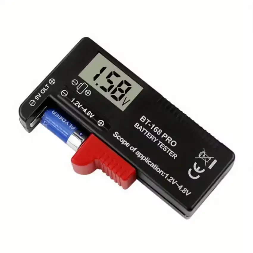 BT-168D PRO Battery Tester | Digital Battery Checker for 1.5V & 9V Cells | KEY4