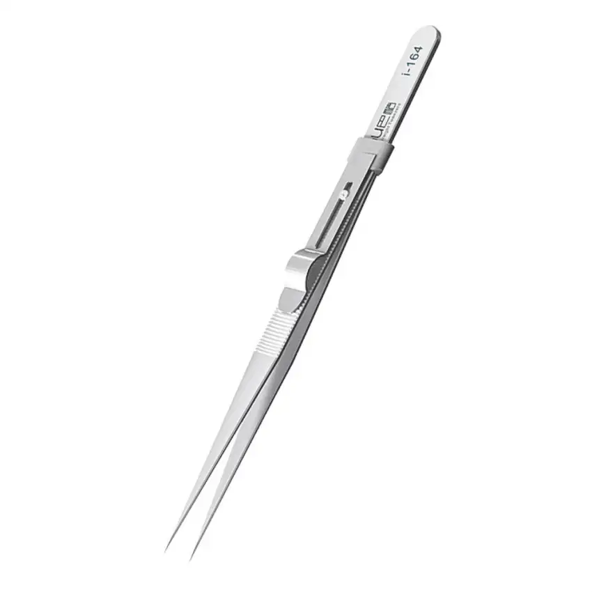 Baku BA-i164 Craft Fine Angled Removal Stainless Steel Tip Straight High-Precision Tweezer