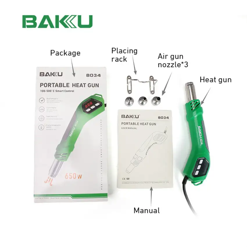 Baku BK-8034 Portable Heat Gun - TOOL-BKU-BK8034  p-3