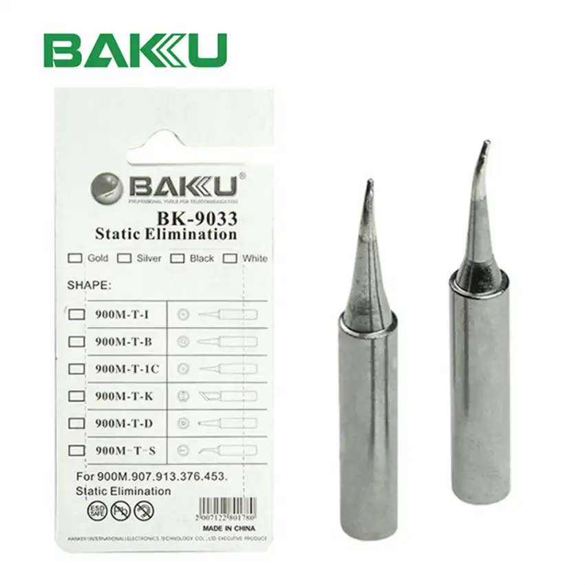 Baku BK-9033 6 types of soldering iron tip designs can meet different soldering needs