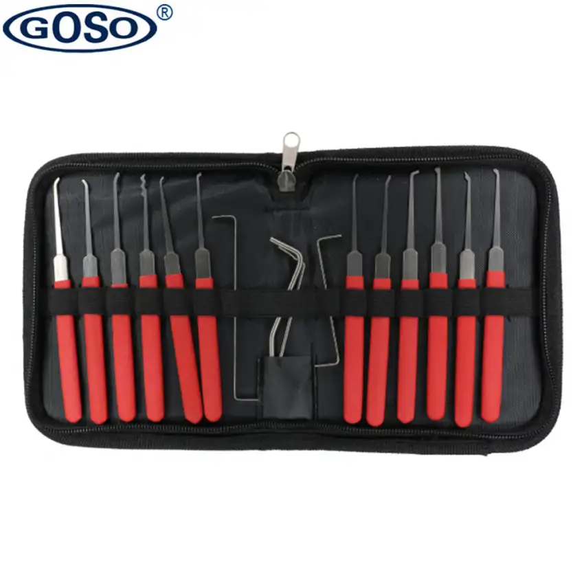 GOSO 16 Pcs Barrel Unlocking Lock Pick Set