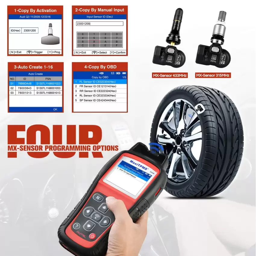 High Quality NEW OEM Autel MaxiTPMS TS508 Handheld TPMS Service Scan Tool