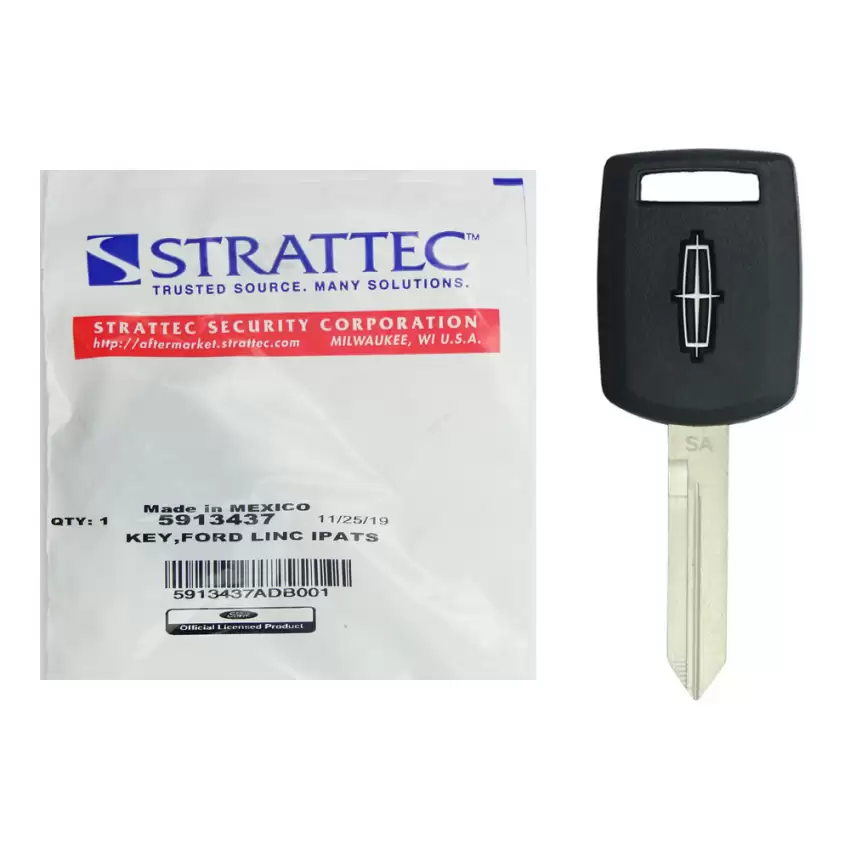 Lincoln Transponder Key Strattec 5913437 H92 H84 H85 4D 63 80-bit Chip