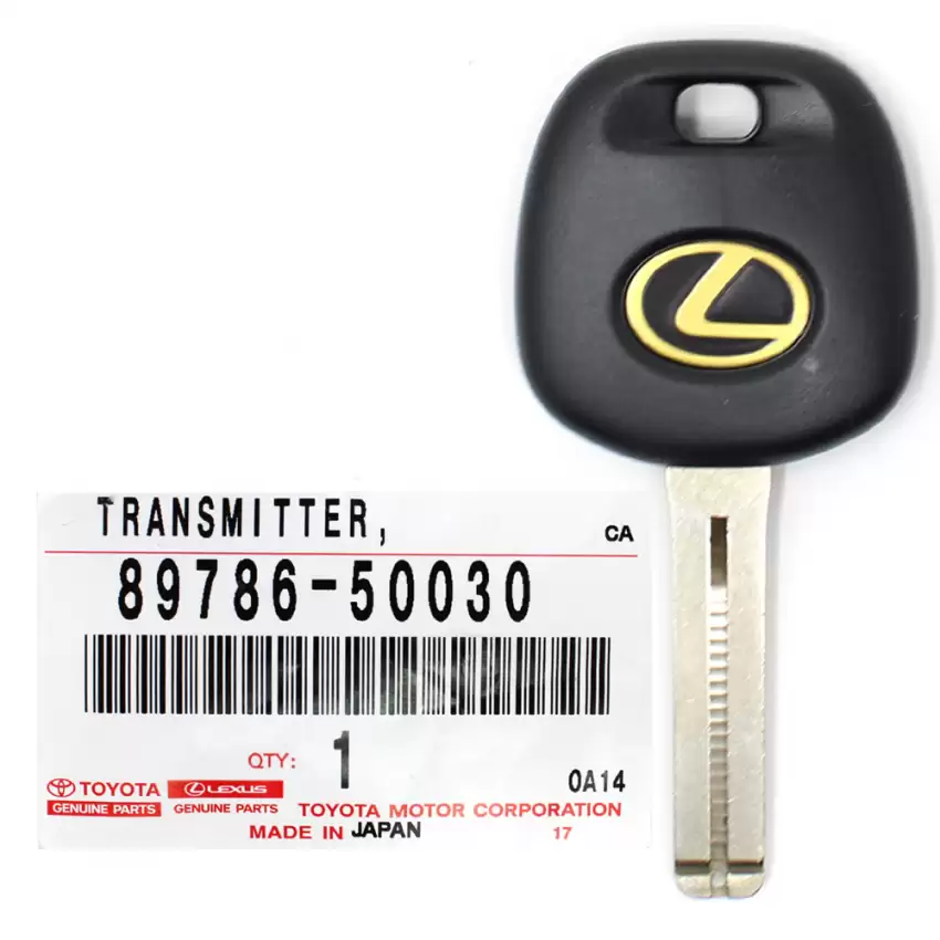 Lexus Genuine Transponder Blank Key 89786-50030
