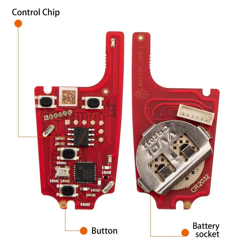 Xhorse XKBU21EN Universal Wire Flip Remote Key 2nd Generation Buick Style 4 Button Replaces XKBU01EN