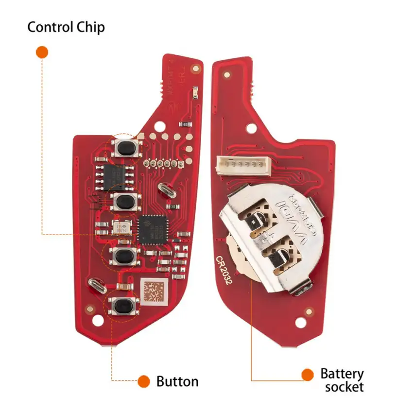 Xhorse Universal Flip Wire Remote Key 2nd Generation 4 Button Cadillac Type XKCD06EN Replace XKCD02EN
