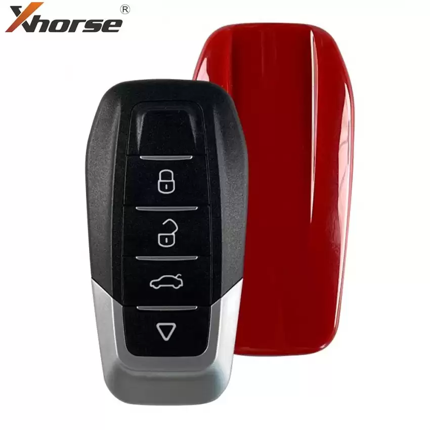Xhorse Universal Wire Remote Key Red Back Cover 4 Button XKFEF2EN