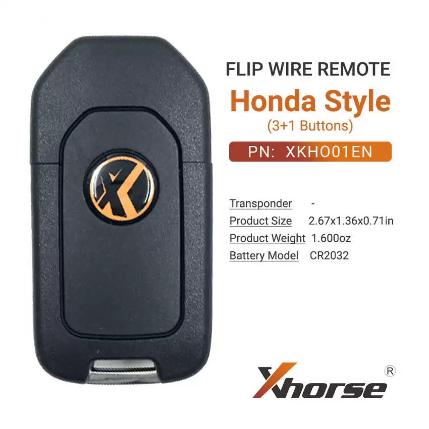 Xhorse Wire Flip Remote Honda Style 3+1 Buttons XKHO01EN - CR-XHS-XKHO01EN  p-3