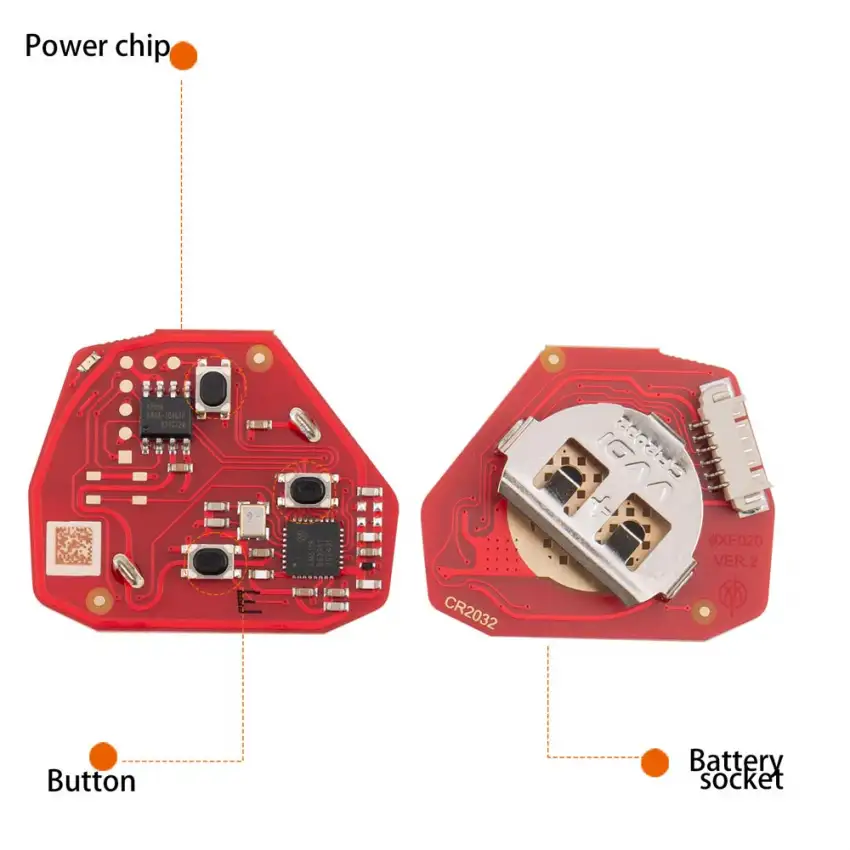 Xhorse XKTO24EN Universal Wire Remote 2nd Generation Toyota Type 3 Button Replaces XKTO04EN