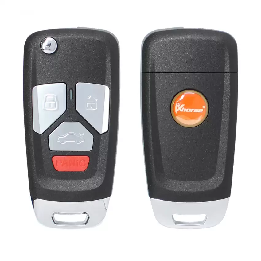 Xhorse Wire Universal Flip Remote Key Audi Style 4 Buttons with Trunk - Panic Button for VVDI Key Tool XNAU02EN