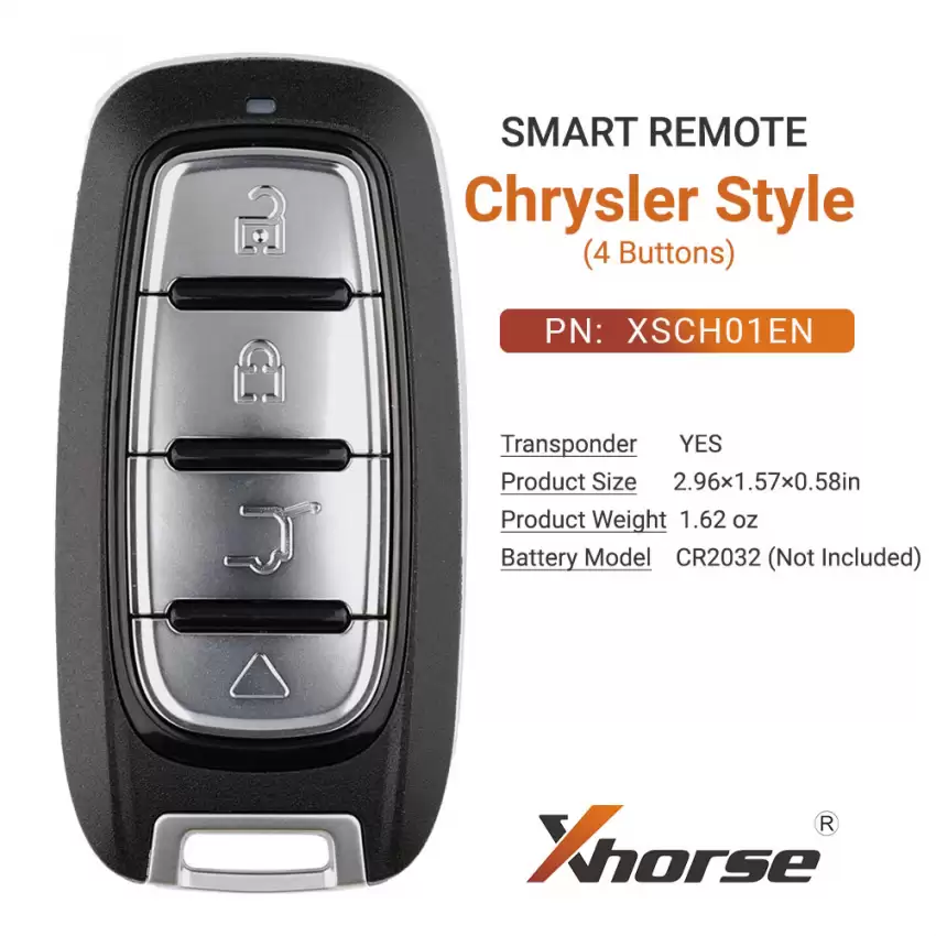 New High Quality Xhorse Universal Smart Remote Key Chrysler Style XSCH01EN XM38 with 4 Button 