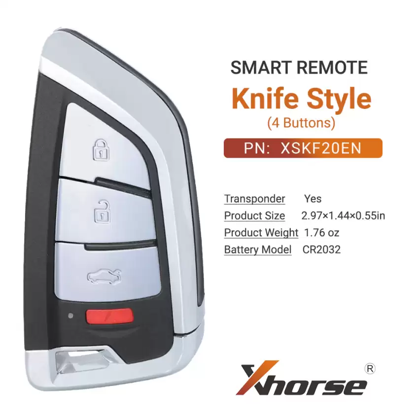 Xhorse Universal Smart Remote Key Knife Style 4 Button XSKF20EN - CR-XHS-XSKF20EN  p-3