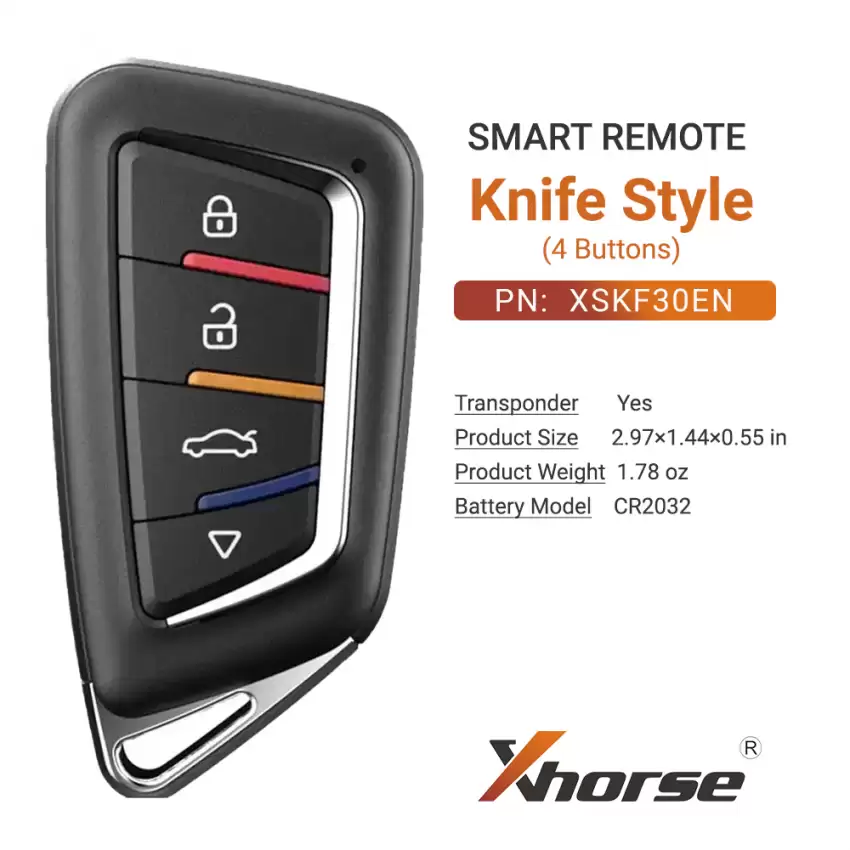 Xhorse Universal Smart Remote Key Knife Style 4 Button XSKF30EN - CR-XHS-XSKF30EN  p-2