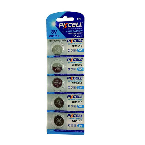 PKCELL CR1620 3 Volt Lithium Battery 5-Pack, Long Lasting