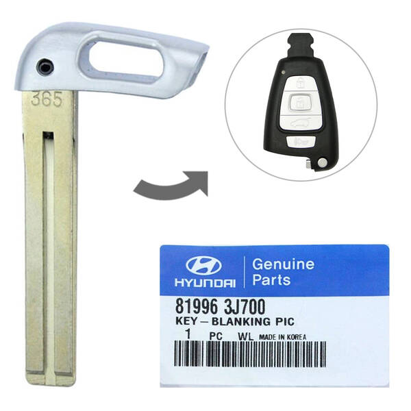 2007-2012 Hyundai Veracruz Genuine Insert Key blade 819963J700 819962L020