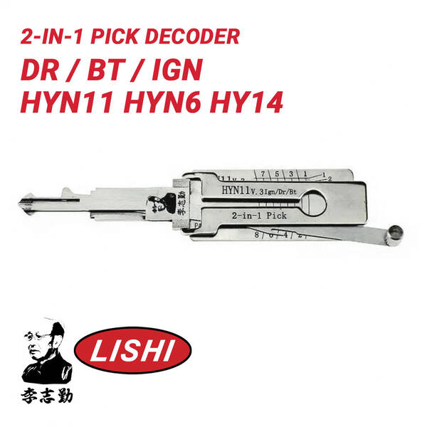 Original Lishi Hyundai Kia HYN11 HYN6 HY14 Pick Decoder IGN BT DR