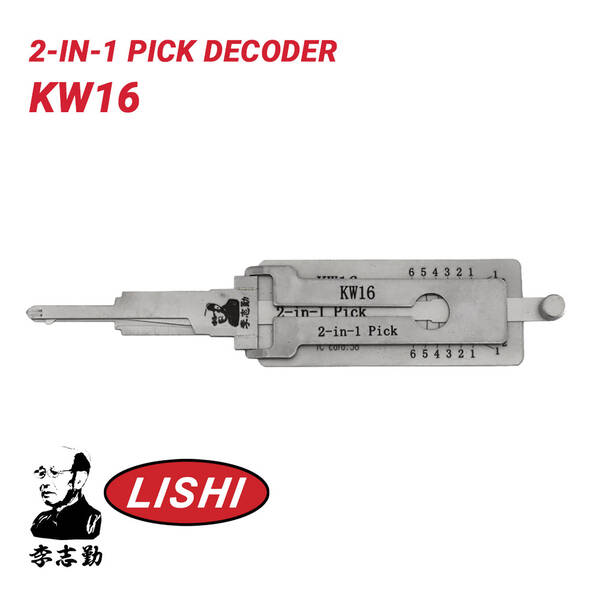 Original Lishi for Kawasaki Bikes KW16 Pick Decoder AG