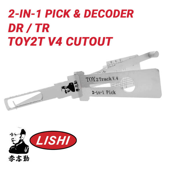 Original Lishi For Toyota Lexus TOY2T V4 Cutout Door Trunk Single