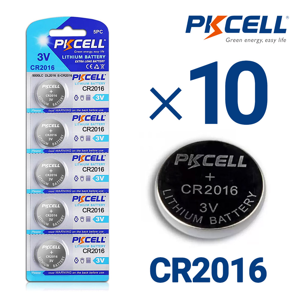 SET of 10 CR2016 3 Volt Lithium Coin Battety Cell