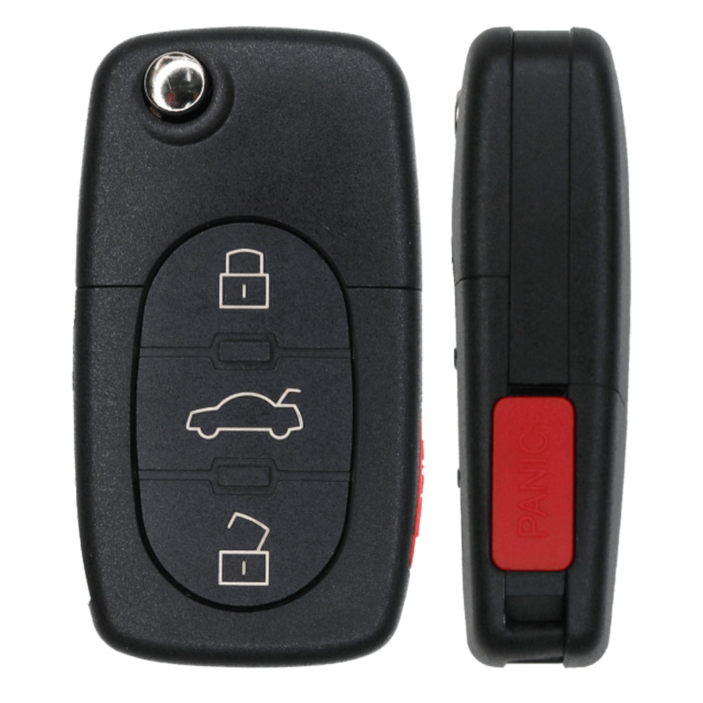 Artiway R8 Style Flip Key Remote For Audi A4 A6 A8 TT - 4D0837231M, Keyless Entry