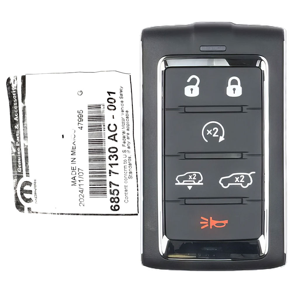 2018〜2024 Keyセット まとめ売り Jeep Wagoneer Proximity Key 2BAHD-KFW1 68577130AC 6 Button