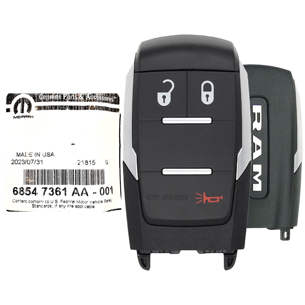 2019-2023 RAM Proximity Remote Key 68547361AA GQ4-76T 3 Button