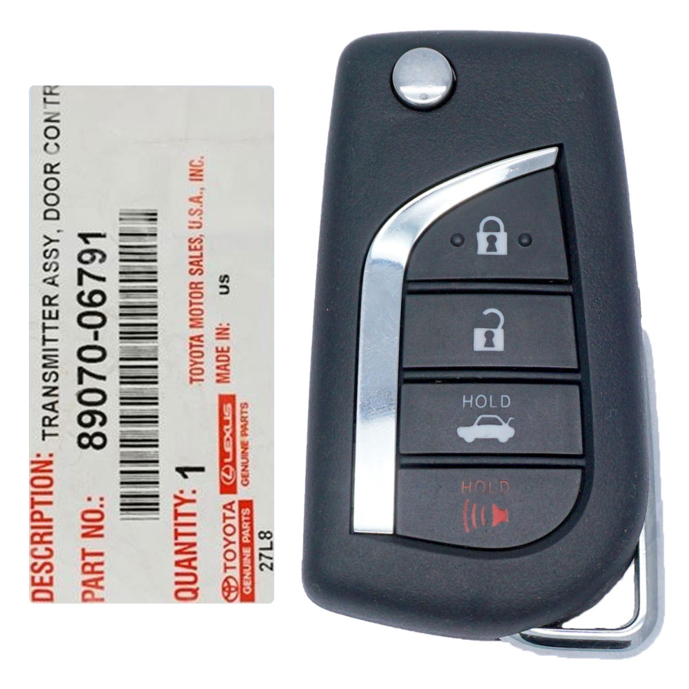 Toyota Corolla Camry 89070-06791 HYQ12BFB Flip Remote Key 4B
