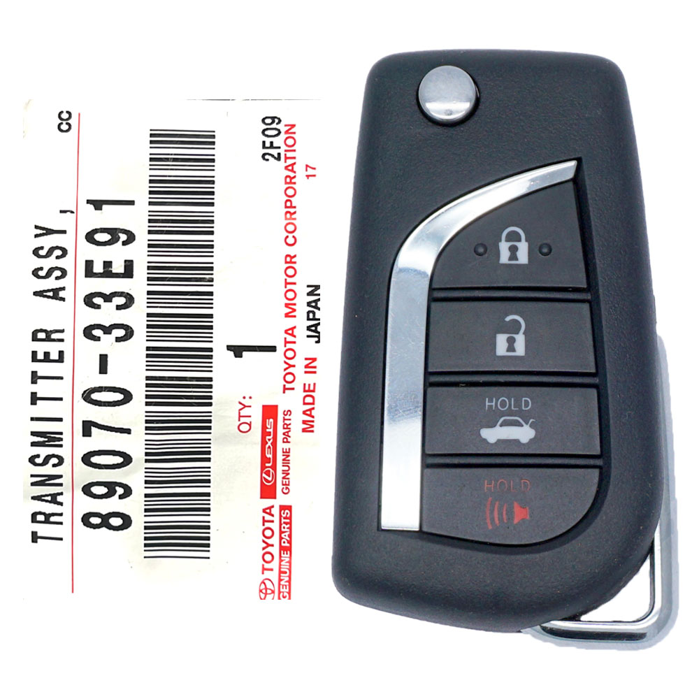 Toyota Corolla Camry 89070-33E91 HYQ12BFB Flip Remote Key 4B