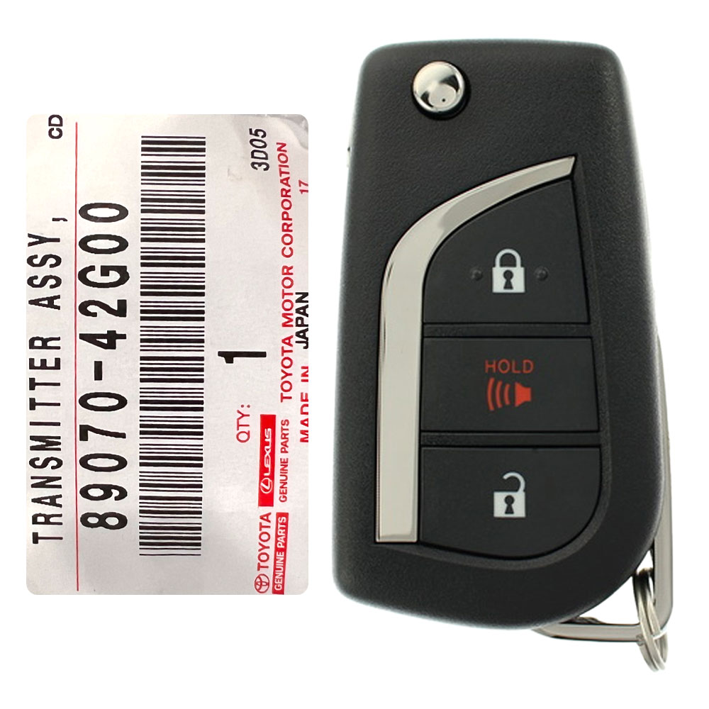 Toyota RAV4 Flip Remote Key 89070-42G00 HYQ12BFW 3 Button