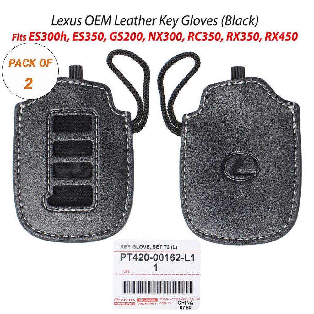 LEXUS Black Smart Key Fob Remote Cover Leather Gloves PT42000162L1