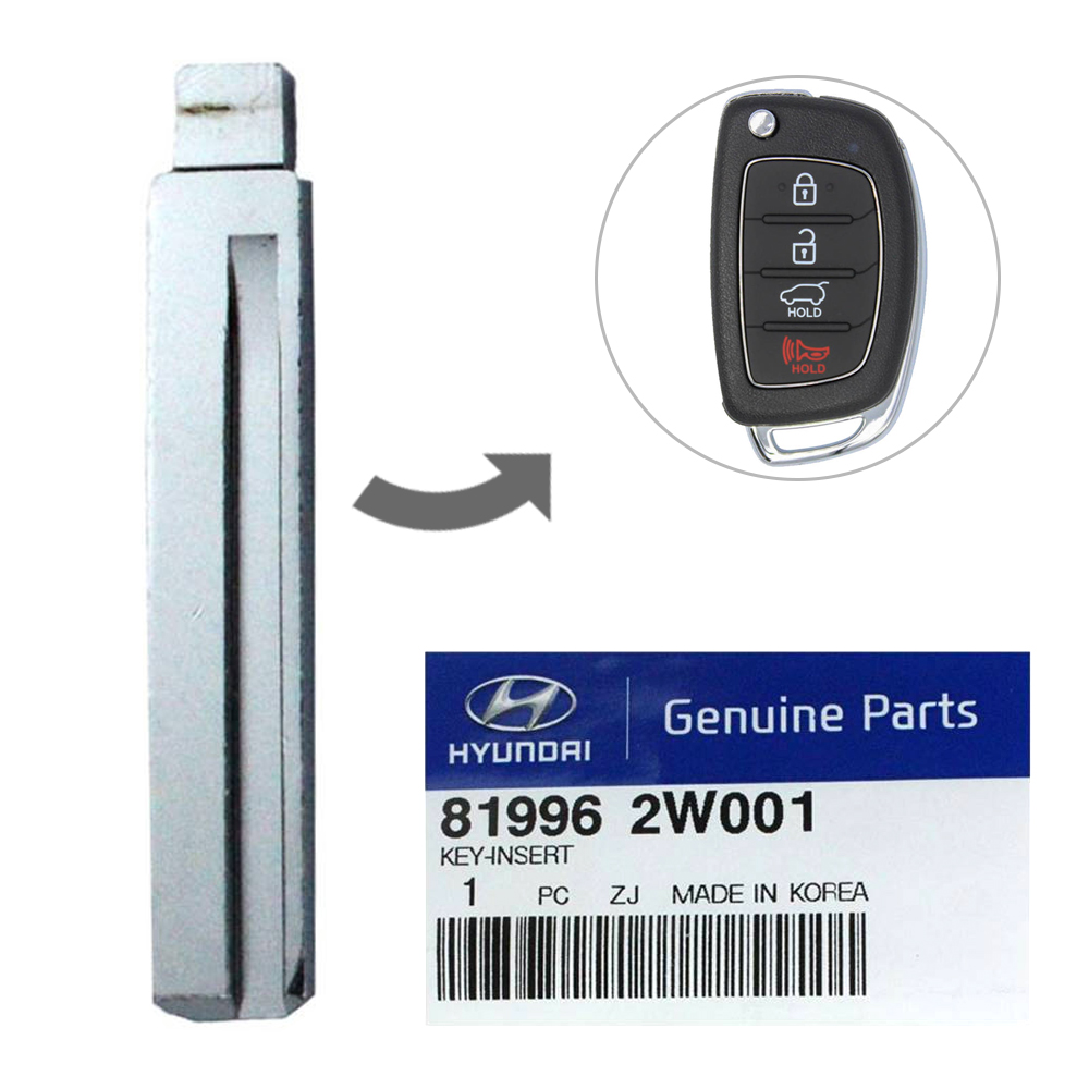 2013-2016 Hyundai Santa Fe Genuine Flip Remote Key Blade 819962W001