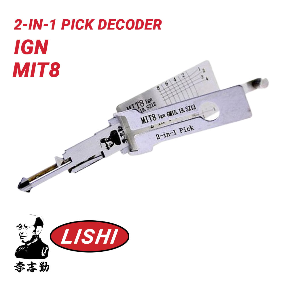 Original Lishi for Mitsubishi MIT8 Pick Decoder Ignition Anti Glare