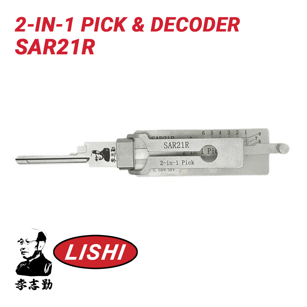Original Lishi Sargent LA Keyway SAR21R 2-In-1 Pick Decoder Anti-Glare