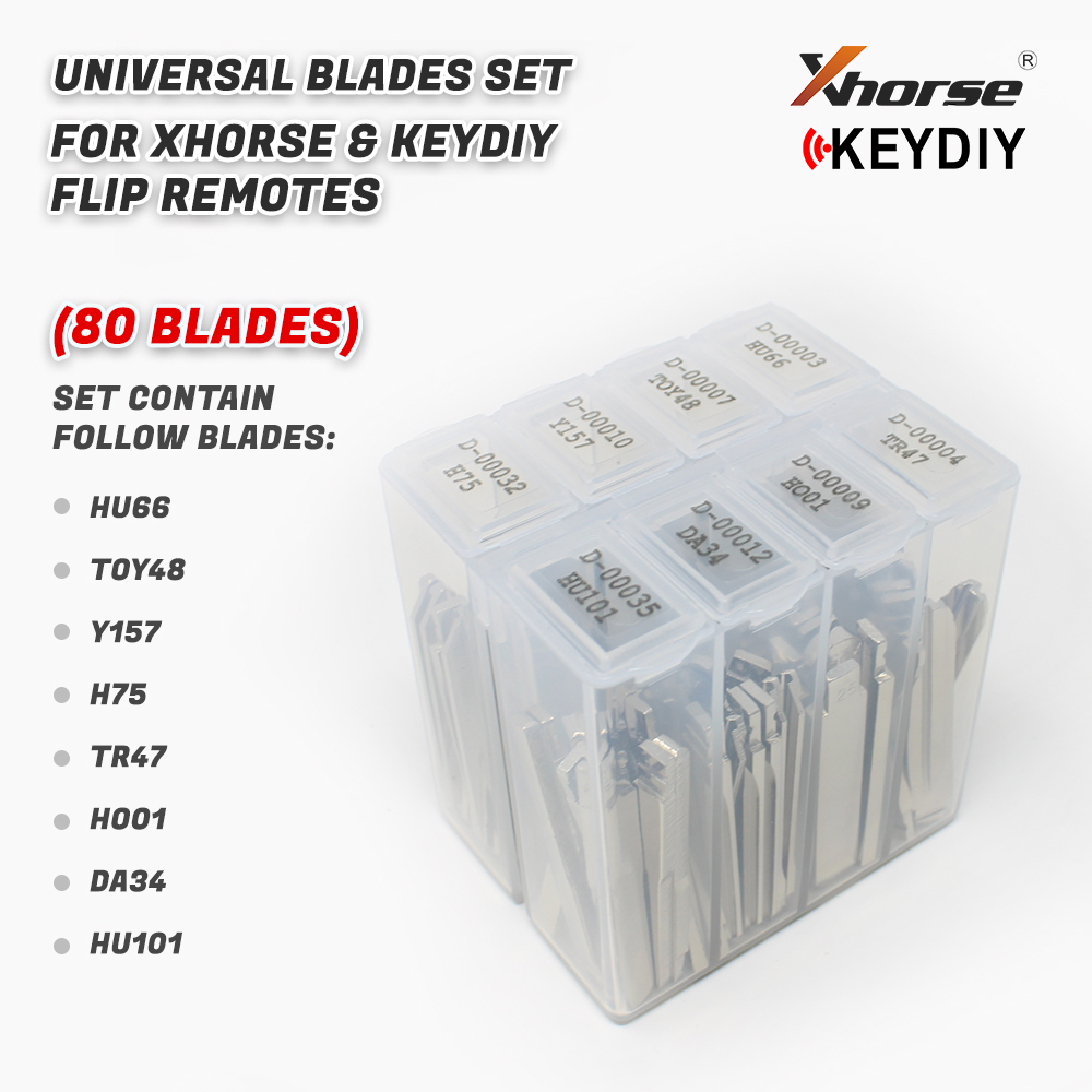 信頼も高い Universal Blades Set (80 Blades) or Xhorse & Keydiy Flip Remotes 服、靴